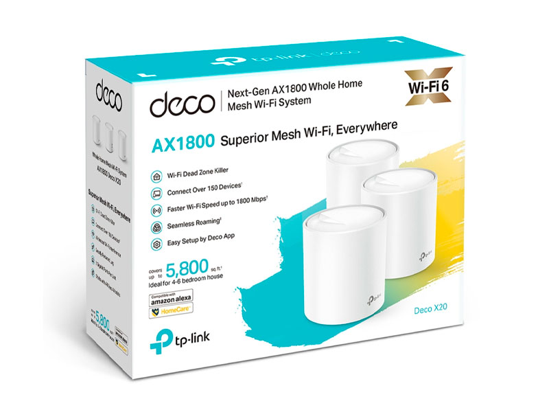 ROUTER TP-LINK MESH  DECO X20-3 WI-FI 6  AX1800 3-PACK