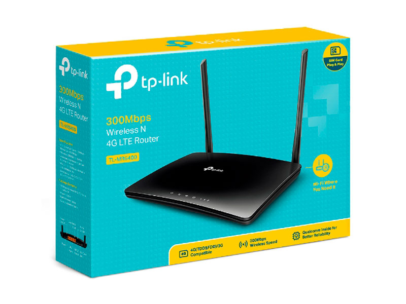 ROUTER TP-LINK TL-MR6400-APAC 4G LTE DSL 300MBPS WIRELESS