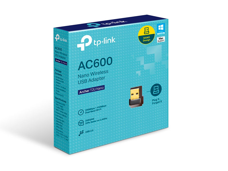 TP-LINK ADAPTADOR USB AC600 DOBLE BANDA T2UB NANO