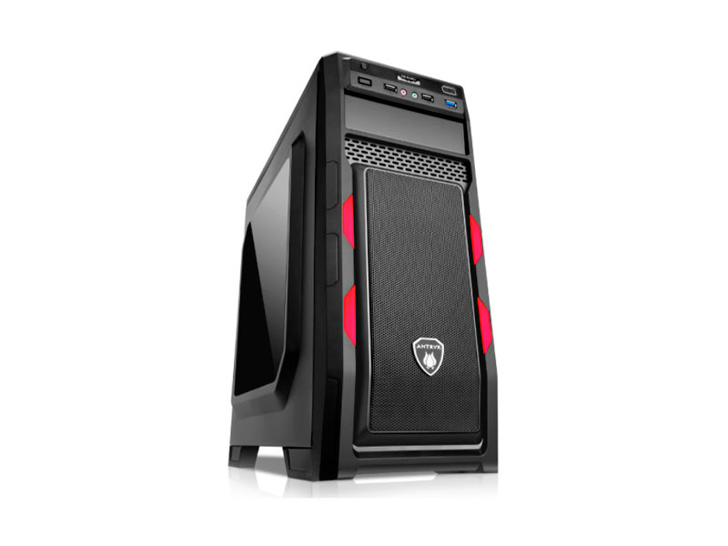 CASE ANTRYX XTREME E250 PLUS 450W RED/15LED AC-XE250PRW-450CP