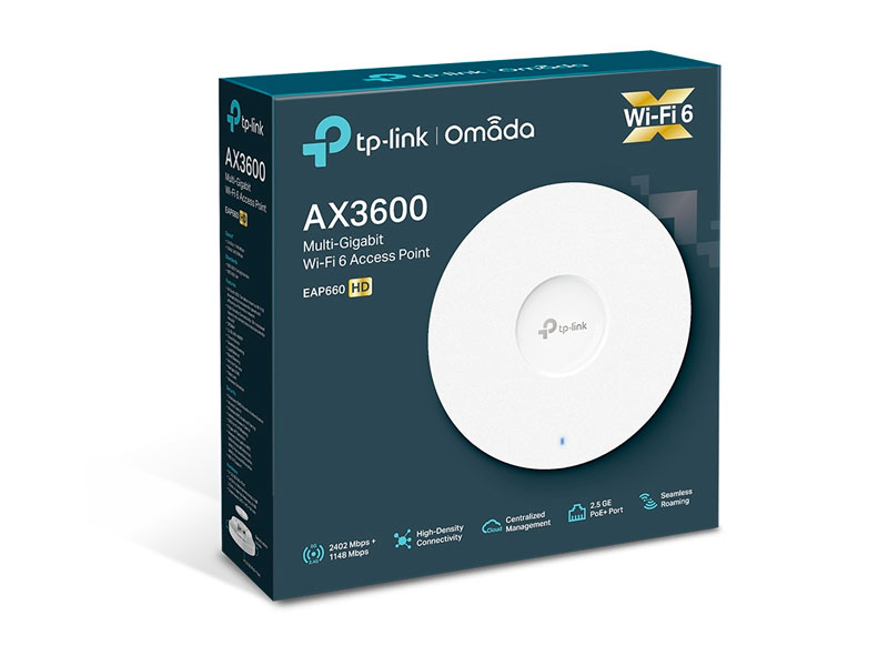 ACCESS POINT TP-LINK OMADA EAP660 AX3600 CEILING MOUNT WIFI-6