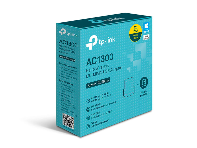  ADAPTADOR TP-LINK ARCHER T3U NANO MU- MIMO USB
