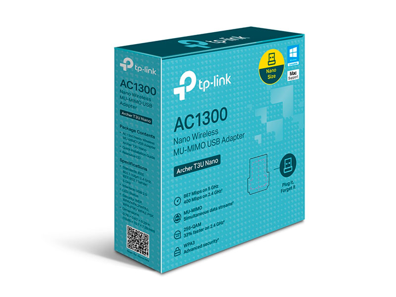 ADAPTADOR TP-LINK NANO USB MU-MIMO MINI AC1300 ARCHER T3U