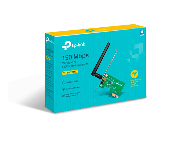 ADAPTADOR TP-LINK TL-WN781ND PCI-E INALAMBRICO DE 150BPS