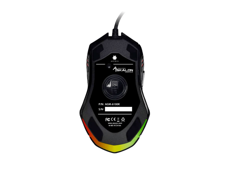 MOUSE GAMING ANTRYX CHROME STORM ASKALON RGB (AGM-6100K)