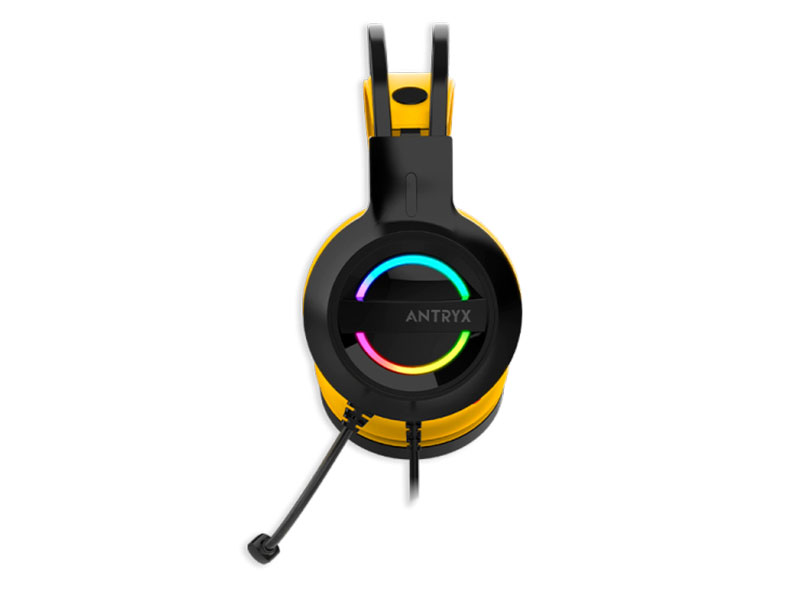 AUDIFONO C/ MICROFONO ANTRYX  IRIS-K YELLOW 7.1 VIRTUAL USB AGH-7100KYW