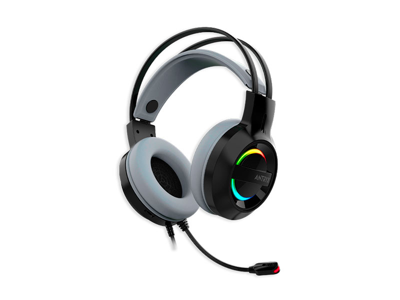 AUDIFONO CON MICROFONO ANTRYX IRIS-K GRAY 7.1 VIRTUAL USB AGH-7100KGY