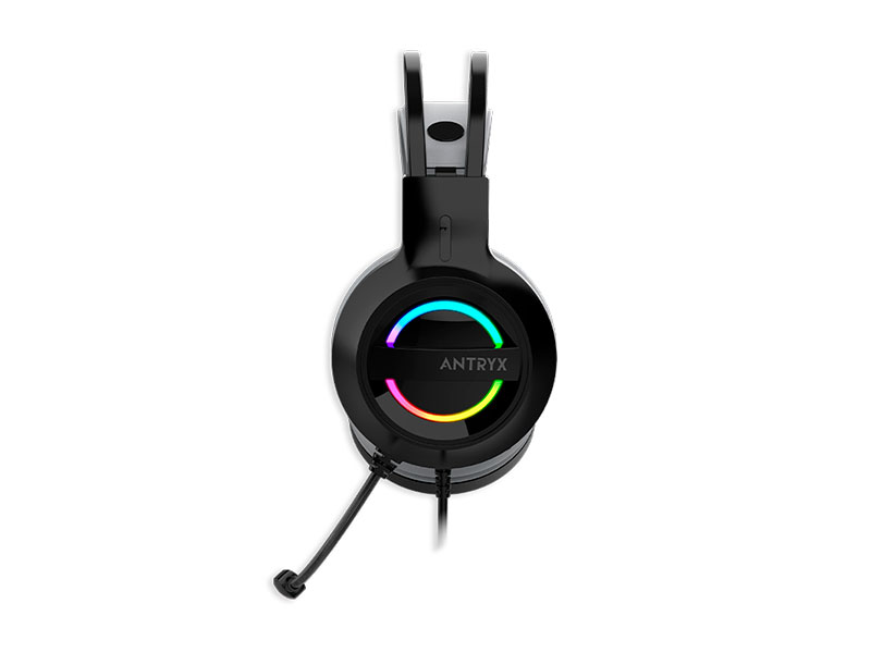 AUDIFONO CON MICROFONO ANTRYX IRIS-K GRAY 7.1 VIRTUAL USB AGH-7100KGY