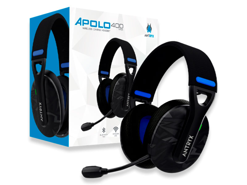 AUDIFONO C/MICROFONO ANTRYX APOLO 400TRIX WIRELESS 2.4G BT (AWGH-AP400KTX)