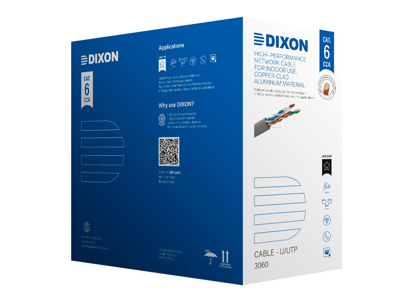 CABLE UTP DIXON  CAT.6 CCA 4PX23AWG 305M 3060LSZ