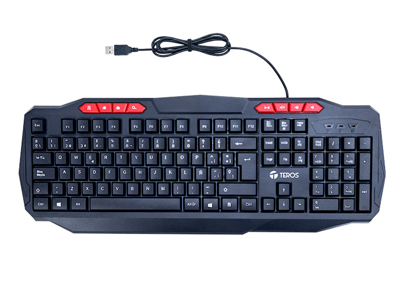 COMBO TEROS TECLADO Y MOUSE + AUDIFONO Y PAD MOUSE TE-5014S