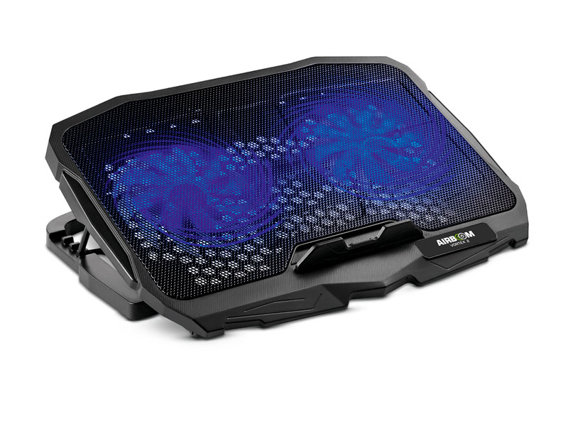 COOLER P/LAPTOP AIRBOOM VORTEX2 AB007 BASE CON COOLER 2FAN 12.5CM