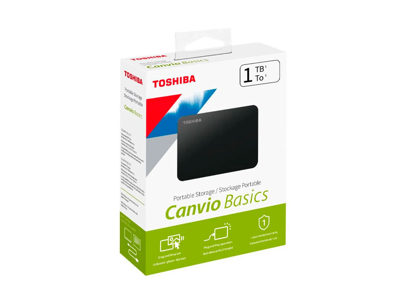 DISCO DURO TOSHIBA 1TB EXTERNO CANVIO BASIC 3.0
