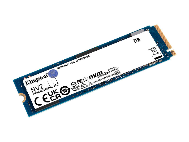 SSD KINGSTON NV2 1TB 3500MB/ S NVME M.2 PCI.E SNV2S/1000G (UNIDAD EN ESTADO SOLIDO)