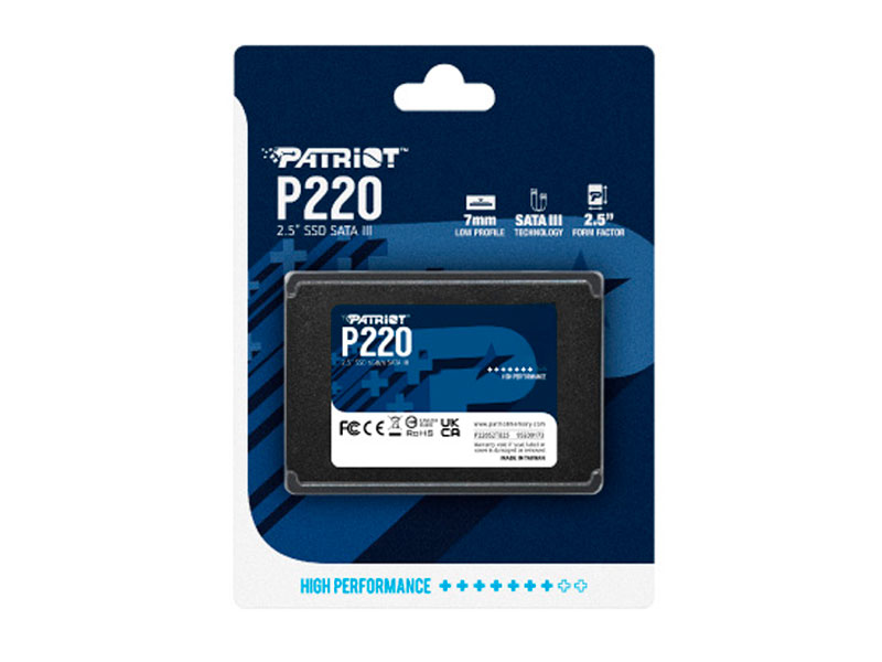 DISCO SOLIDO PATRIOT P220 512GB SATA III 6.0 Gb/s, 2.5/ 7mm P220S512G25