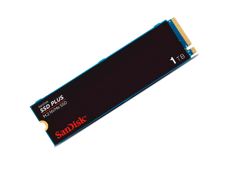 UNIDAD EN ESTADO SOLIDO SANDISK 1TB PLUS M.2 2280 PCIe NVMe Gen 3.0 SDSSDA3N-1T00-G26