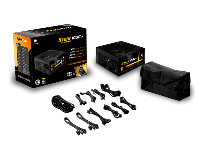 FUENTE DE PODER ANTRYX 1000W KIRIN GOLD EVO II 80 PLUS GOLD MODULAR CSZ1000V5