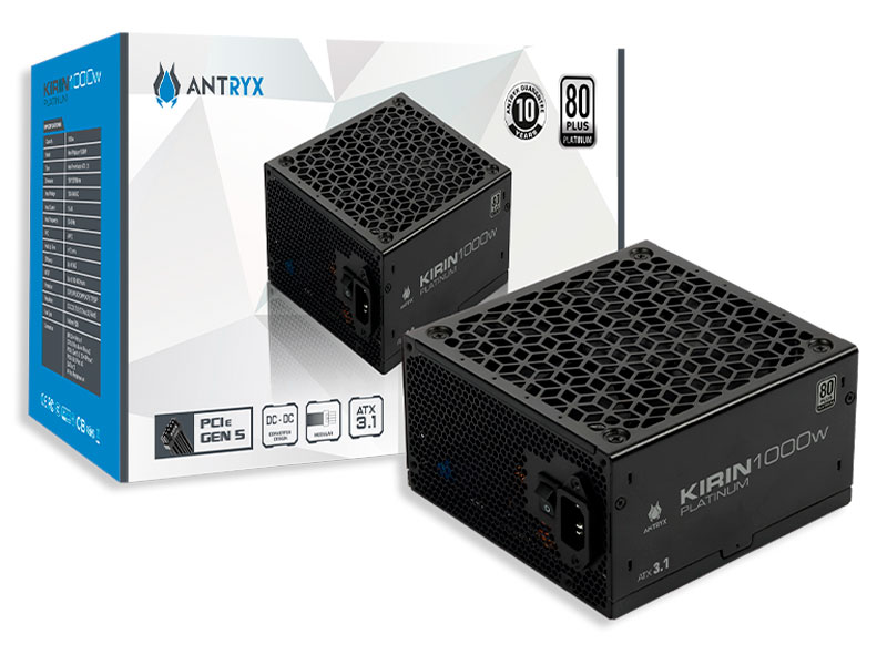 FUENTE ANTRYX 1000W KIRIN PLATINUM 80 PLUS XPH1000-A