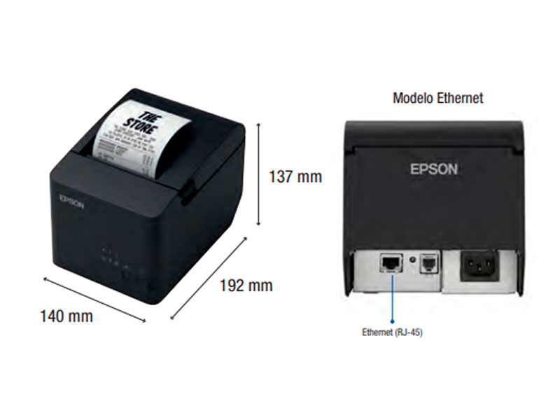 IMPRESORA EPSON TERMICA TM-T20IIIL-002 ETHERNET BLACK C31CH26002