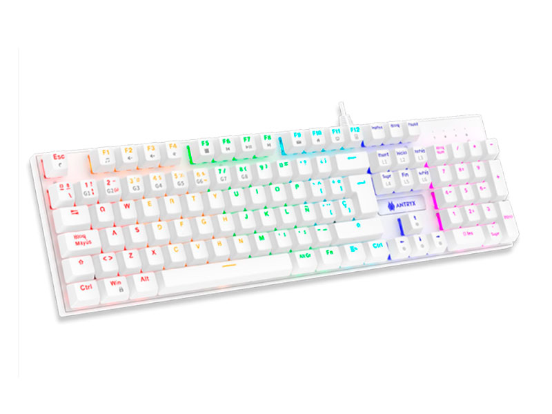 KIT GAMING TECLADO Y MOUSE + AUDIFONO ANTRYX  GC-3100 X3 WHITE