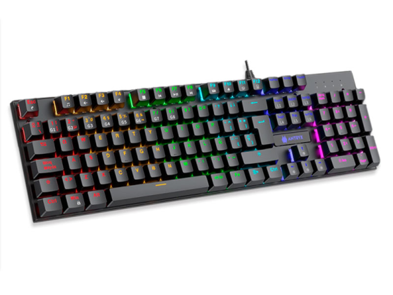 KIT GAMING TECLADO Y MOUSE + AUDIFONO ANTRYX GC-3100 X3 BLACK/ RED