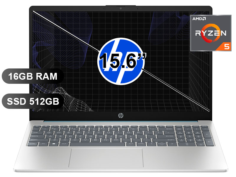 LAPTOP HP 15-FC0256LA RYZEN 5-7520U/ 16GB/ SSD512GB/ 15.6/ FREE/ B9TP9LA