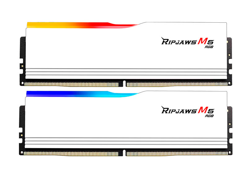 MEMORIA G.SKILL RIPJAWS M5 32GB(16X2) DDR5 6000MHZ RGB WHITE -RM5RW