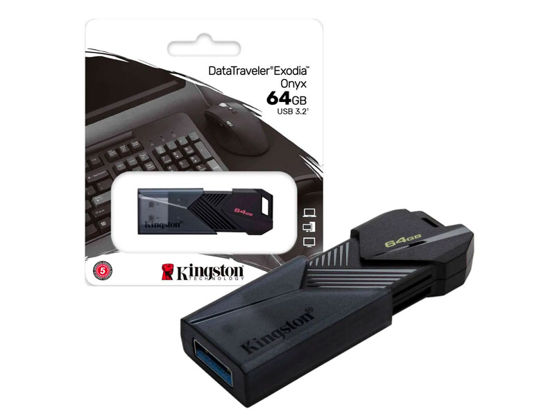 MEMORIA KINGSTON DTX EXODIA  ONYX USB 64GB BLACK  DTXON/64GB