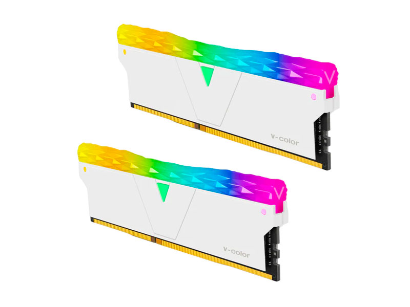 MEMORIA V-COLOR 16GB (8X2) PRISM PRO 3200MHZ RGB GLACIER  DDR4 WHITE E6PRWWK