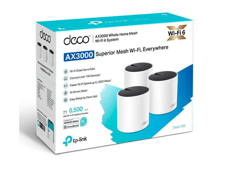 MESH TP-LINK DECO AX3000 WHOLE HOME X55 WIFI6 3-PACK