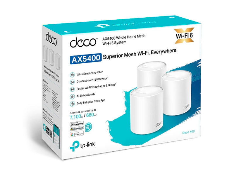MESH TP-LINK DECO-X60-3 AX54000 WI-FI 6 3-PACK