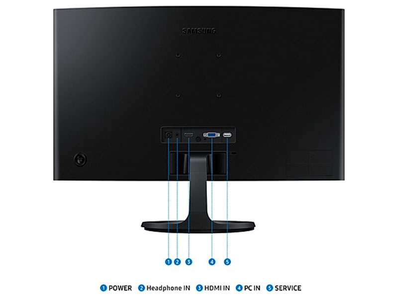 MONITOR SAMSUNG LS24D360GALXPE 24  Curvo 100HZ/4MS HDMI x1/ VGA x1