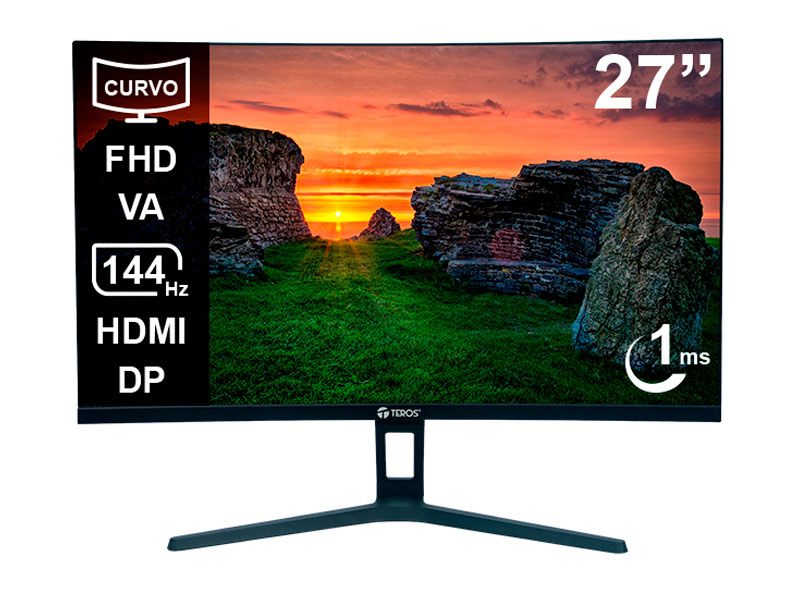 MONITOR TEROS CURVO TE-2734S 144MZ/ 1MS HDMI