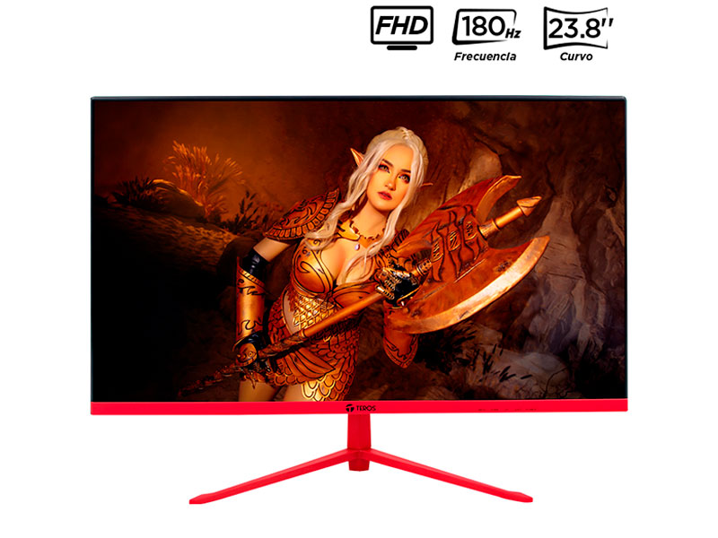 MONITOR TEROS TE-2473G 23.8 FHD CURVO 180HZ/ 1MS/ 1920X1080/ HDMI/ DP