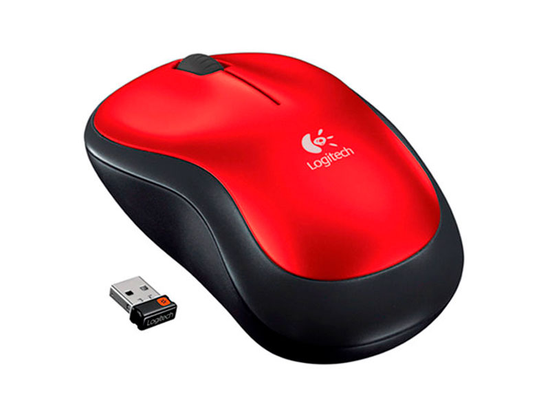 MOUSE LOGITECH  OPTICO M185 WIRELESS RED