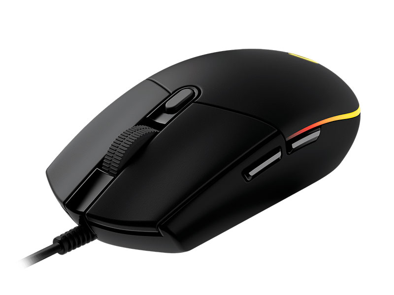 MOUSE LOGITECH G203 LIGHTSYNC  OPTICAL 8000 DPI BLACK  RGB