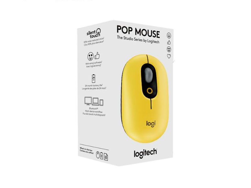 MOUSE LOGITECH POP BLUETO0TH BLACK/ YELLOW 910-006543