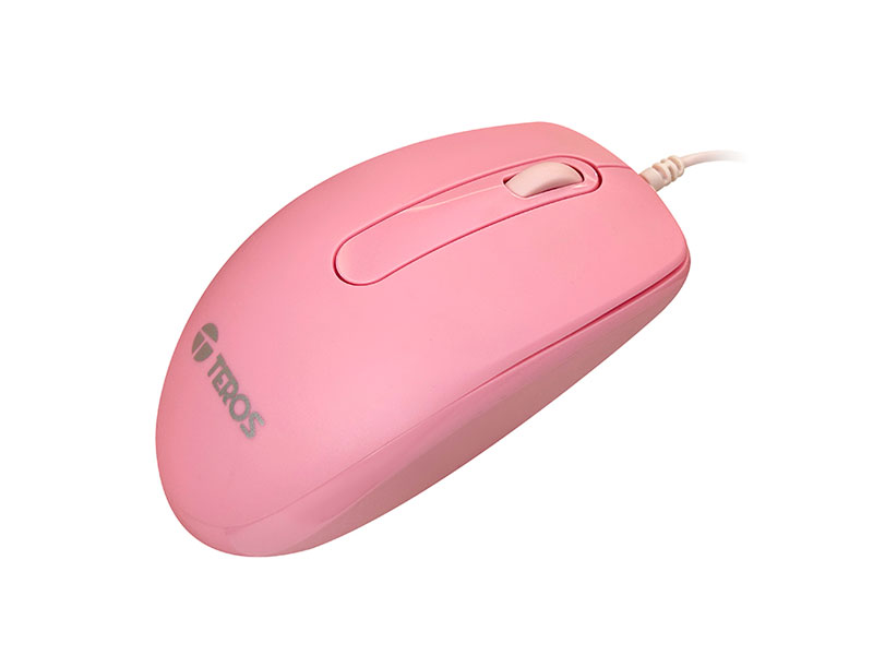 MOUSE TEROS TE-1221S USB PINK