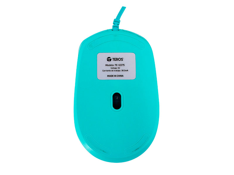 MOUSE TEROS TE-1227S OPTICO USB DPI  800-1200-1600 4 BOTONES VERDE