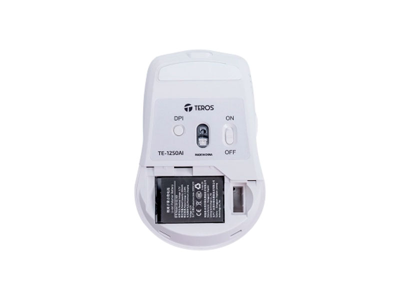 MOUSE TEROS TE-1250AI WHITE WIRELESS