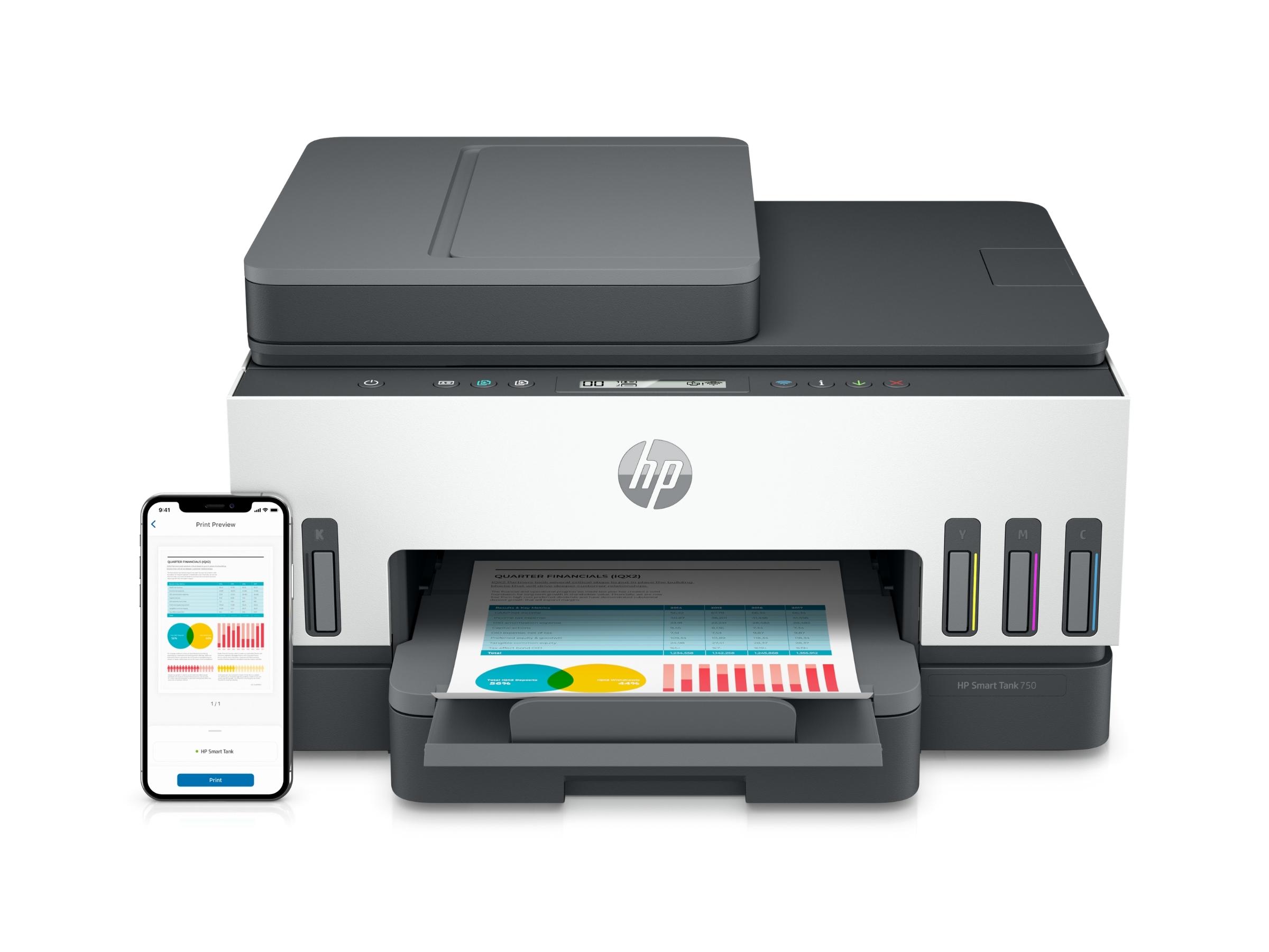 IMPRESORA MULTIFUNCIONAL HP SMART TANK 750 WIFI/BT/LAN