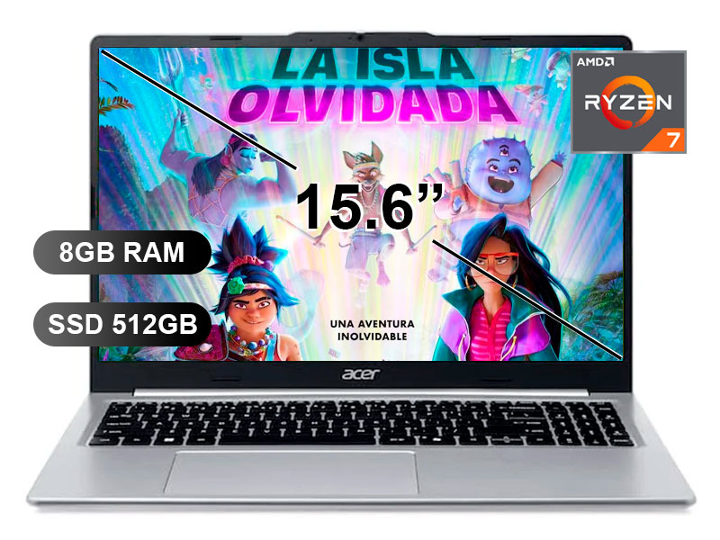 LAPTOP ACER ASPIRE AL15-48P-R6GN RYZEN 7-5825U/ 8GB/ SSD512GB/ FREE/ 15.6