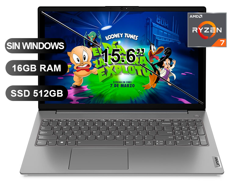 LAPTOP LENOVO V15 G4 ABP RYZEN7 7730U/ 16GB/ SSD512GB/ FREE/ 15.6/ 82YY002YLM