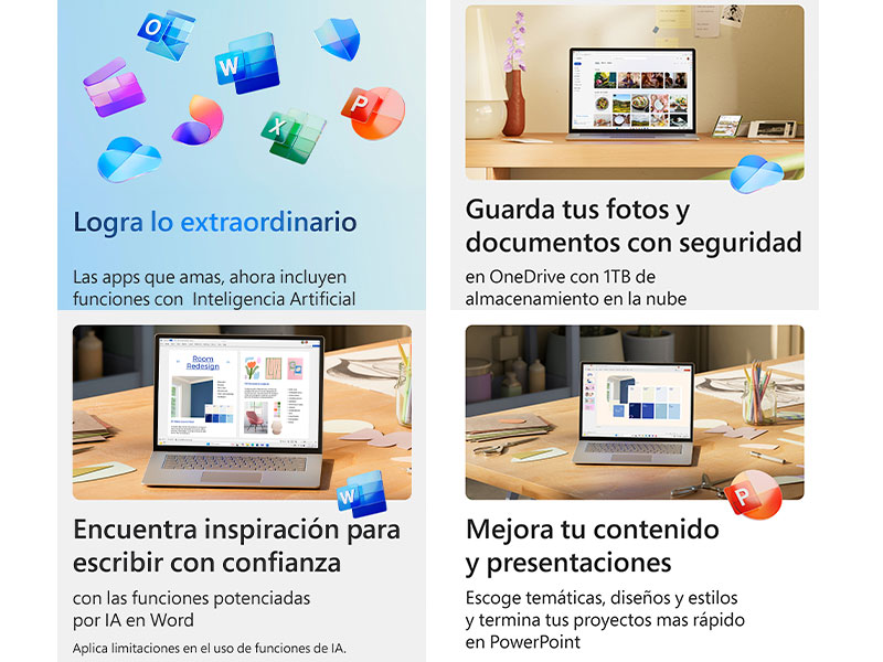 OFFICE MICROSOFT 365 FAMILIA 6 USUARIOS/ 5 DISPOSITIVOS | 12 MESES + KASPERSKY 1PC + IA COPILOT