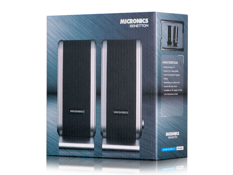 PARLANTE MICRONICS BENETTON MIC S320+ 2.0 USB 2 RMS: 8W