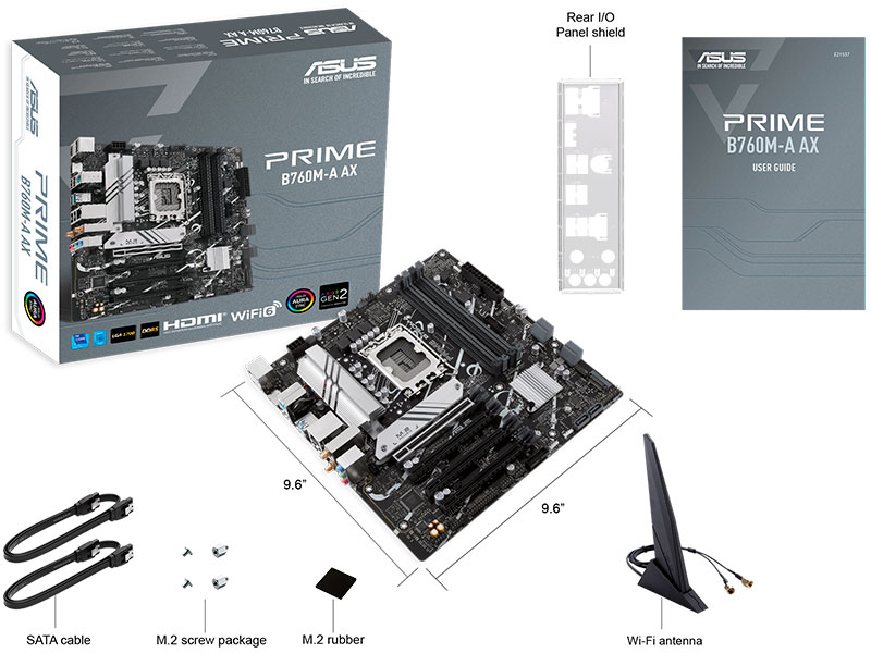 PLACA ASUS PRIME B760M-A AX  WIFI6 LGA17000 DDR5