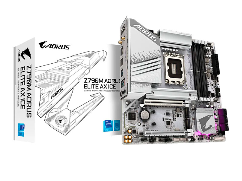 PLACA GIGABYTE Z790M-AORUS ELITE AX ICE DDR5 LGA1700