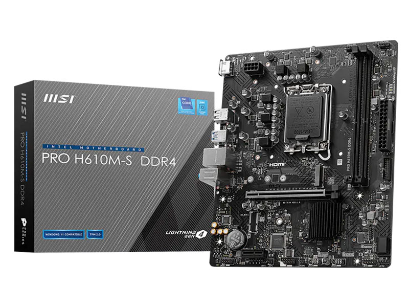 PLACA MSI PRO H610M-S LGA 1700 mATX DDR4