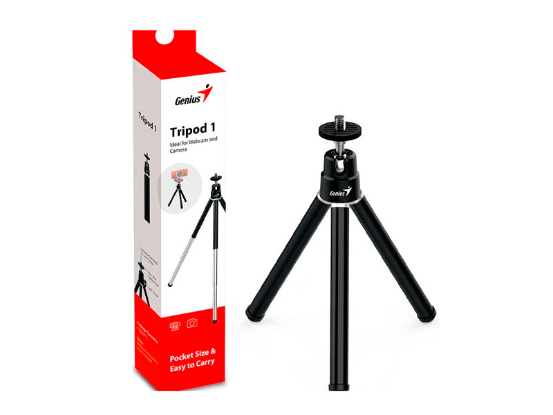 TRIPODE GENIUS PARA WEBCAM 25.1 CM BLCAK/ SILVER 31250016400
