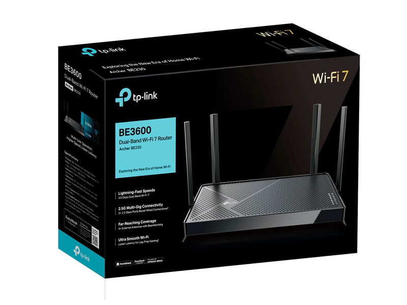 ROUTER TP-LINK ARCHER BE230 WI-FI 7 BE3600